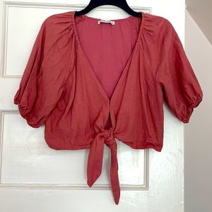 Abercrombie tie front top